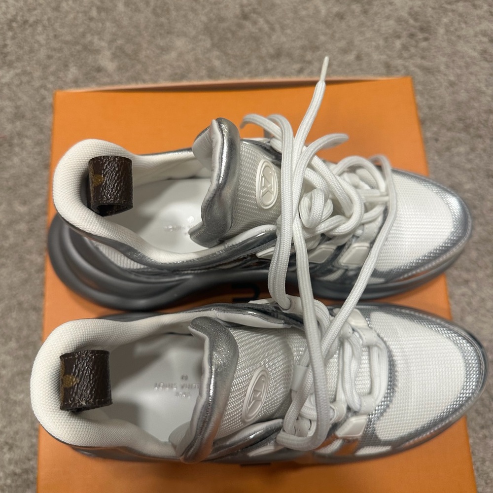 Louis Vuitton Silver Archlight Trainer Women's Sneakers - Picture 5 of 7